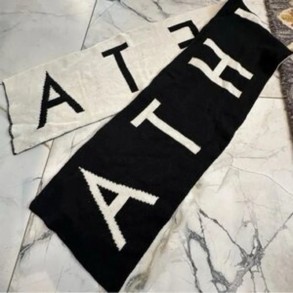 ATHLETA scarf Daily Knit Cashmere Wool Blend Reversible scarf fall winter